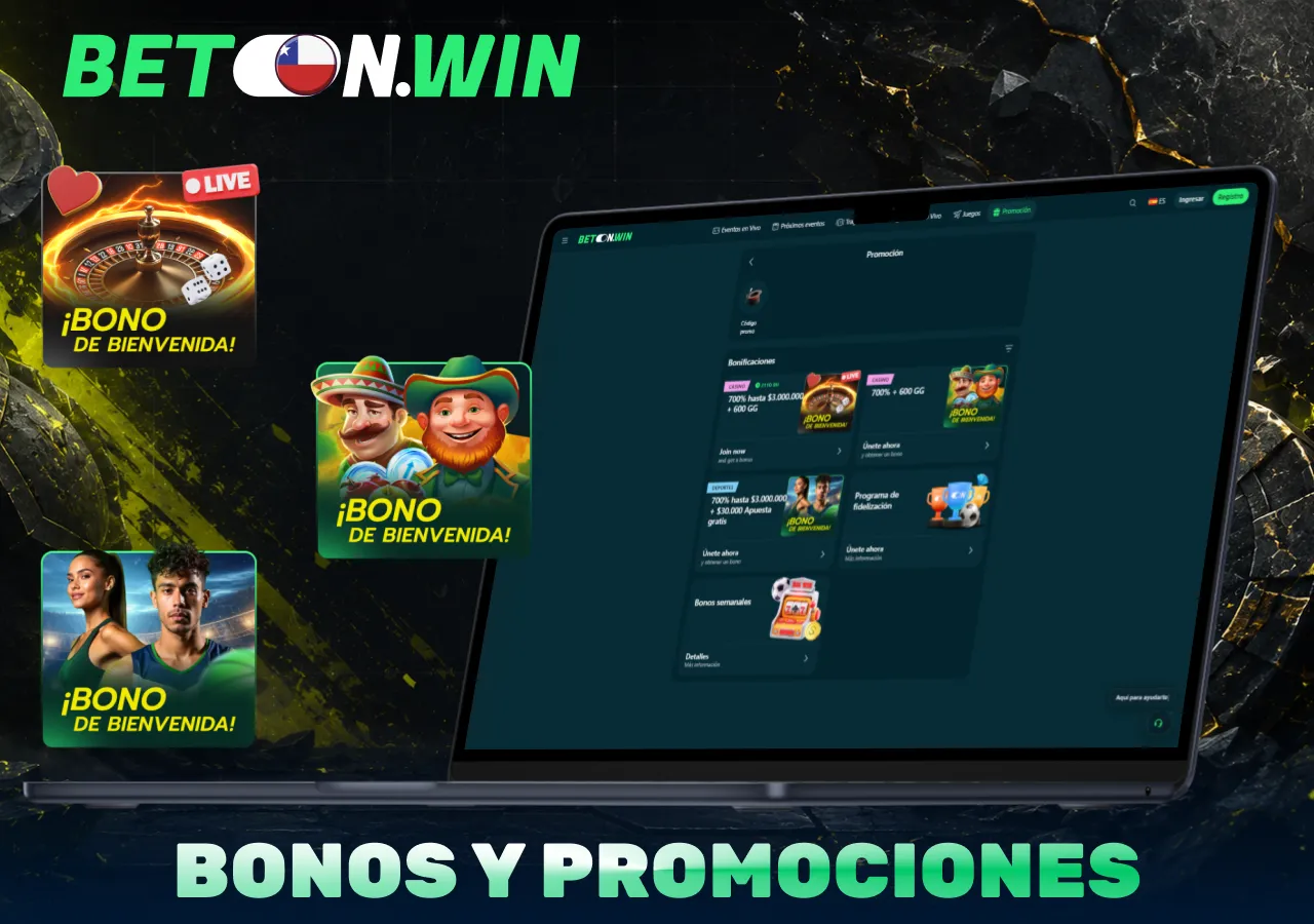 Bonos y promociones de BetonWin Chile Casino