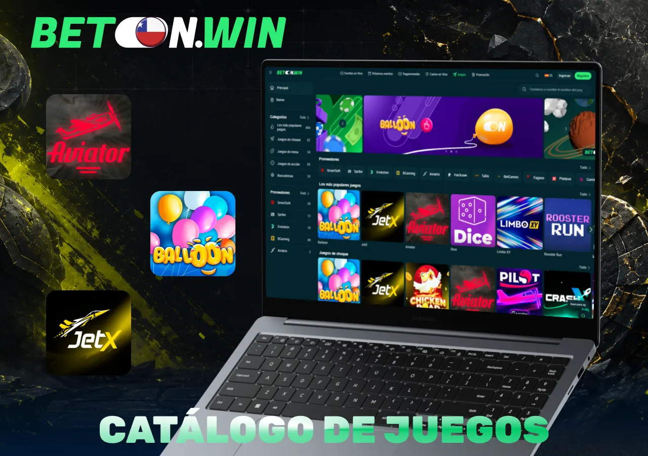 Catálogo de juegos de Beton Win Casino con tragamonedas